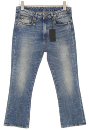 R13 Kick Fit moteriški džinsai 29 Kelly tamprūs, išblukimo efekto, trumpinti ūsai, rekomenduojama kaina – 699 € 