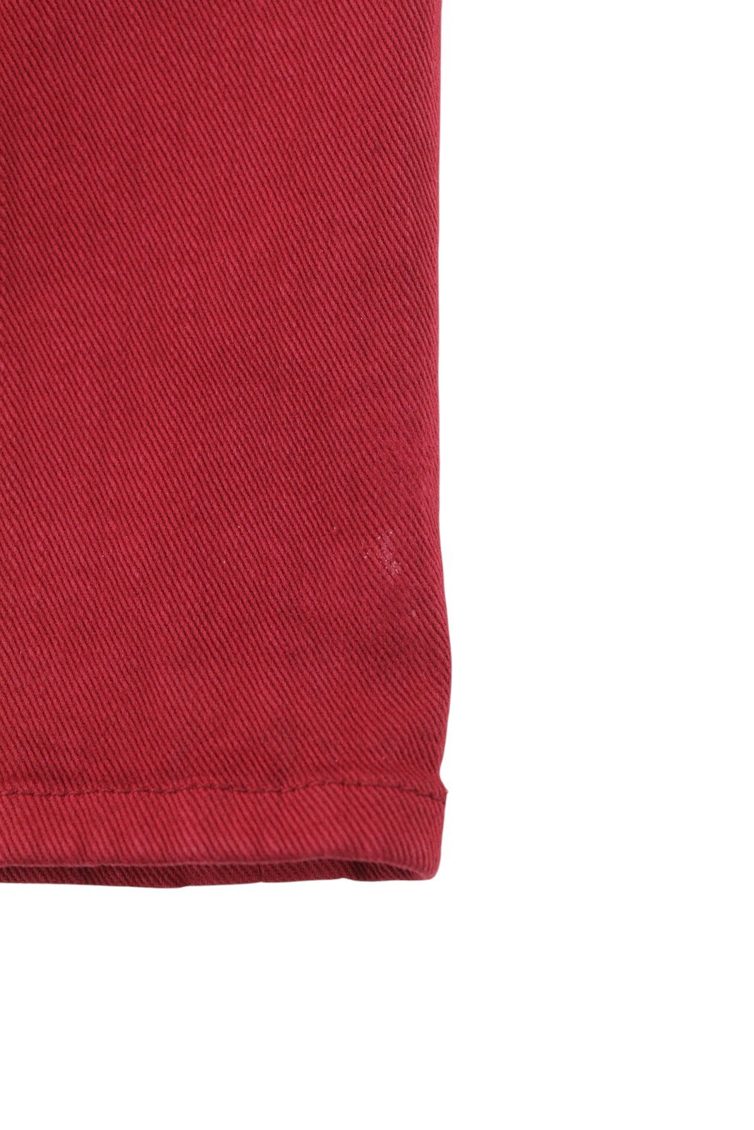 R13 berniukiški tiesūs moteriški džinsai 27 ryškiai raudoni, tamprūs, trumpinti iki kulkšnių, su užtrauktuku. 