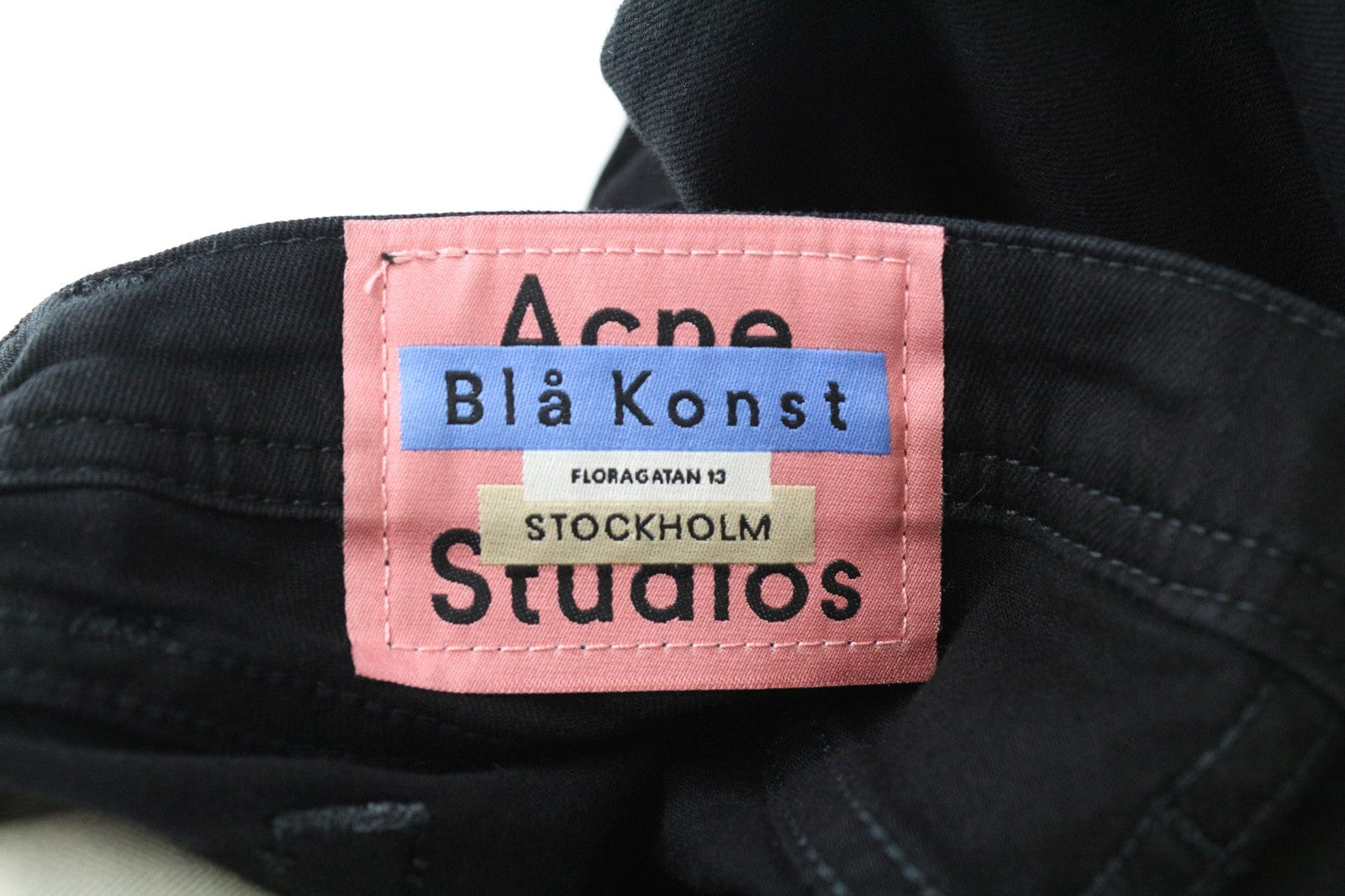 ACNE STUDIOS moteriški W25/L32 juodi džinsiniai aptempti, tamprūs, klasikinio stiliaus džinsai 