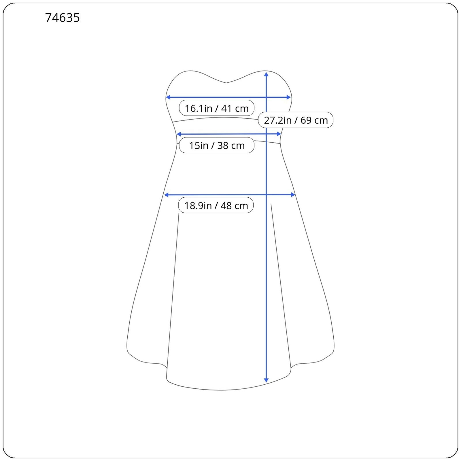 HANITA moteriška suknelė S mėlyna mini bandeau su klostėmis, raštuota atvira nugara, su sagomis 