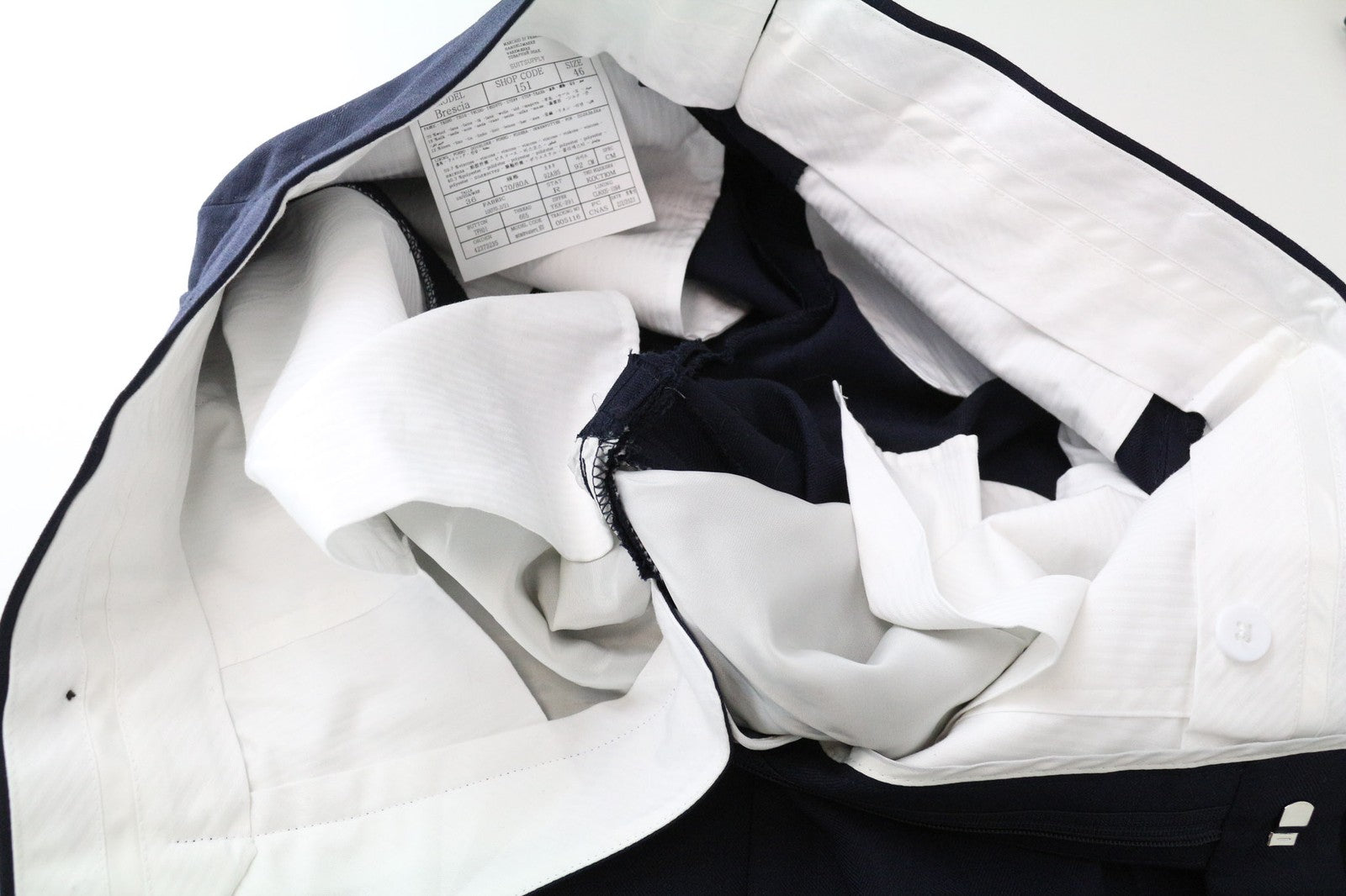 SUITSUPPLY La Spalla Men's Suit UK32R Blue 2-Piece Double Row Wool Silk Linen