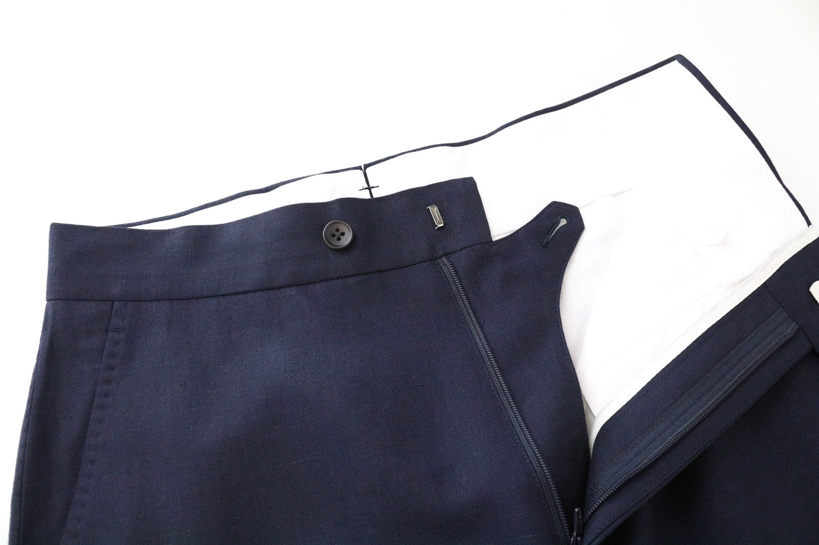 SUITSUPPLY La Spalla Men's Suit UK32R Blue 2-Piece Double Row Wool Silk Linen