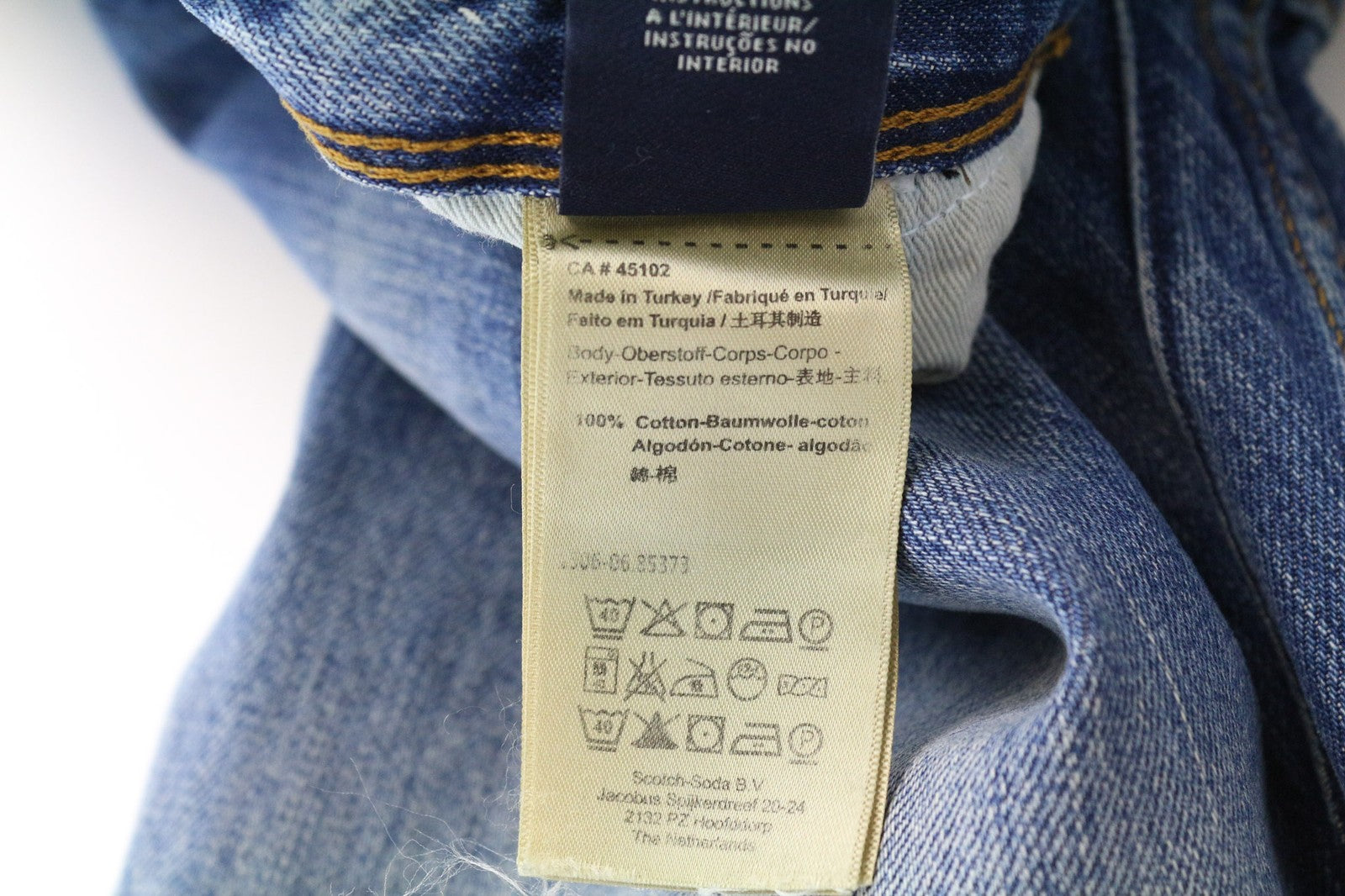 SCOTCH & SODA Fleet Men's Jeans W30/L34 Blue Distressed 3D Anti Fit Non-Stretch