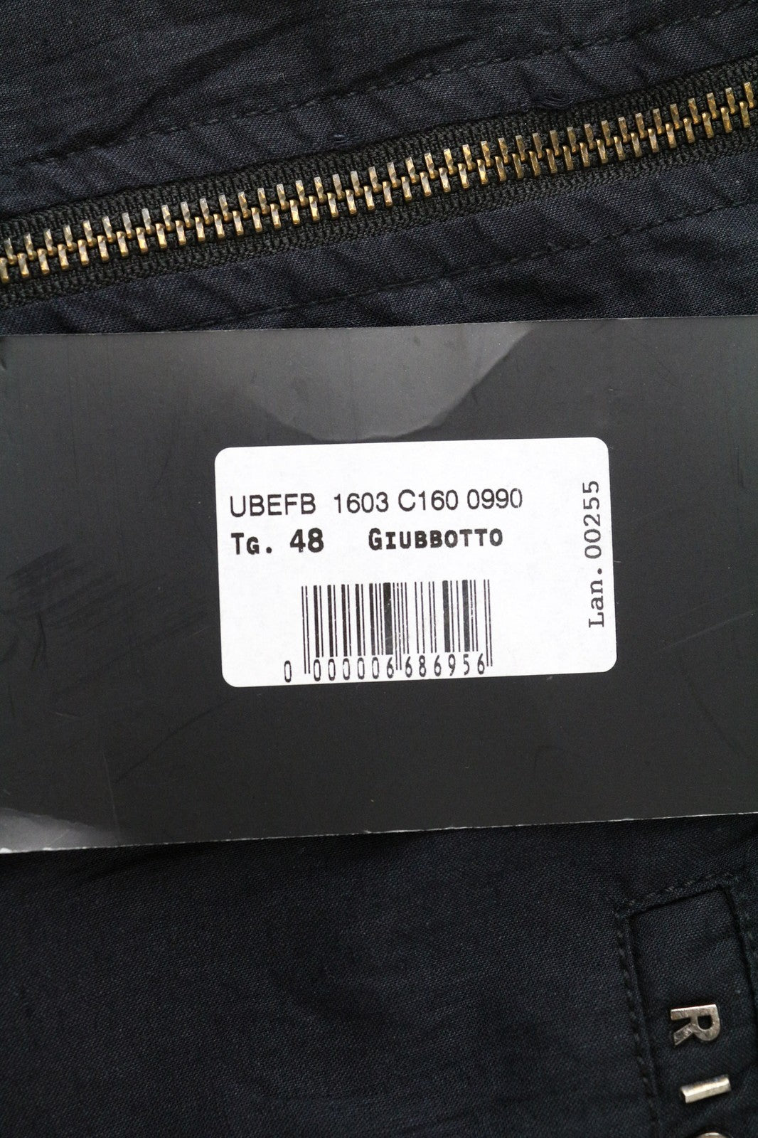 RICHMOND vyriška striukė IT48 juoda medvilnės mišinio lengva dizainerio striukė vėjui 