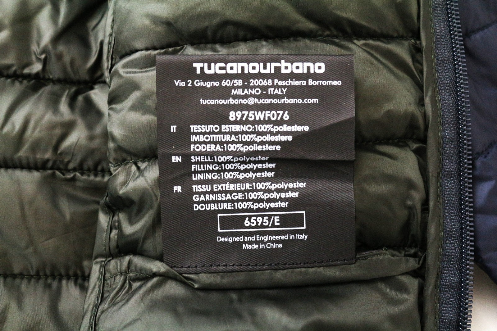 TUCANO URBANO moteriška dygsniuota striukė su pamušalu, XS, mėlyna 