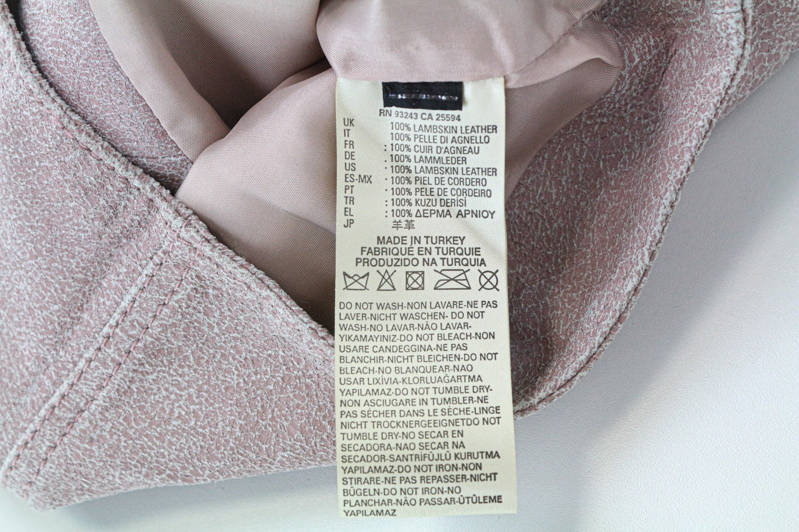 DIESEL moteriška XS dydžio rožinė berankovė avikailio odinė liemenė su diržu juosmenyje 