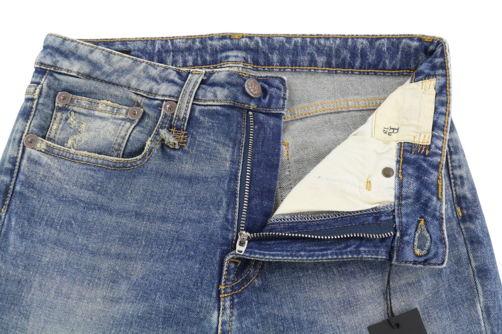 R13 Kick Fit moteriški džinsai, 26 Kelly tamprūs, skalbti, išblukę, iki kulkšnių, rekomenduojama kaina – 699 € 