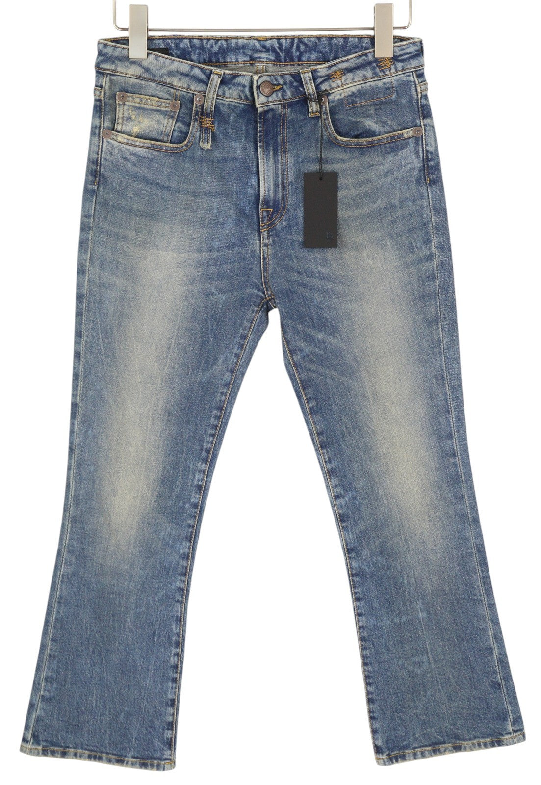 R13 Kick Fit moteriški džinsai, 28 Kelly tamprūs, skalbti, išblukę, iki kulkšnių, rekomenduojama kaina – 699 € 