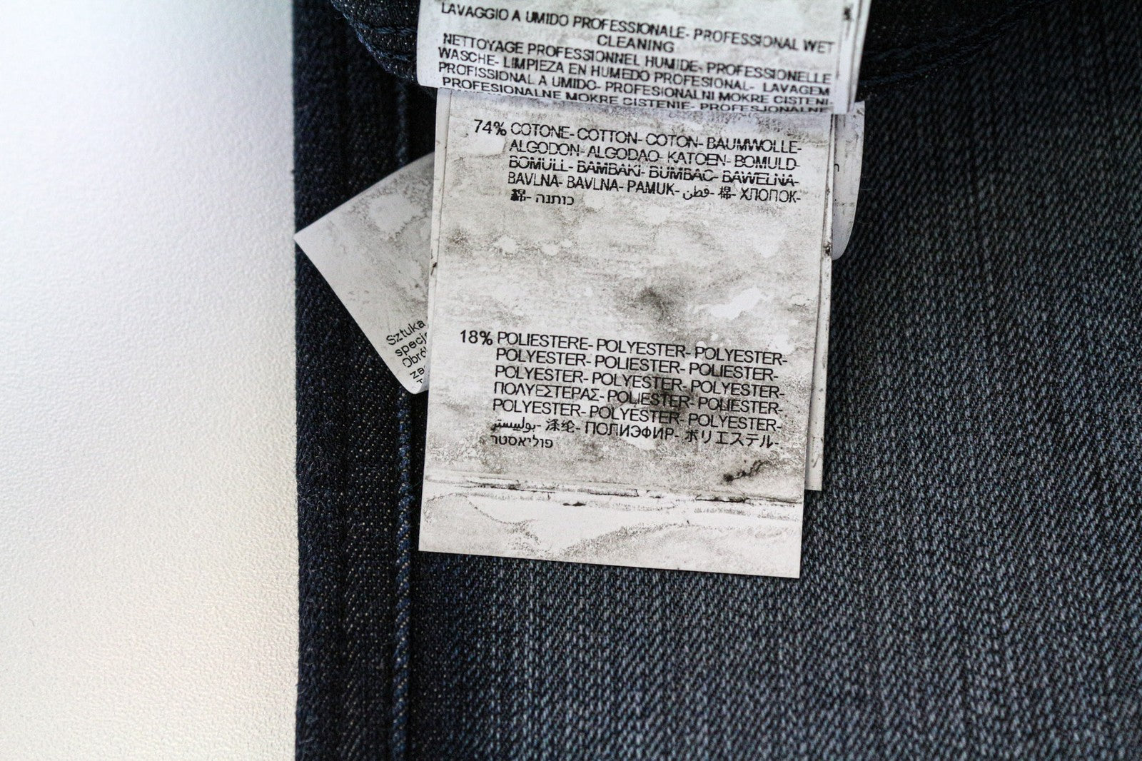 REPLAY Anbass vyriški džinsai W28/L32 tamsiai mėlyni, ploni, tamprūs, Hyperflex su užtrauktuku 