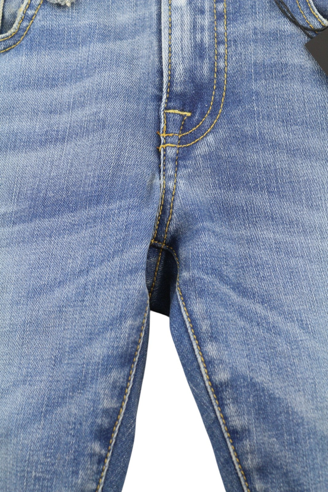 R13 berniukiškos aptemptos moteriškos džinsinės kelnės, 27, mėlynos, skalbtos, išblukusios, trumpintos iki kulkšnių. 