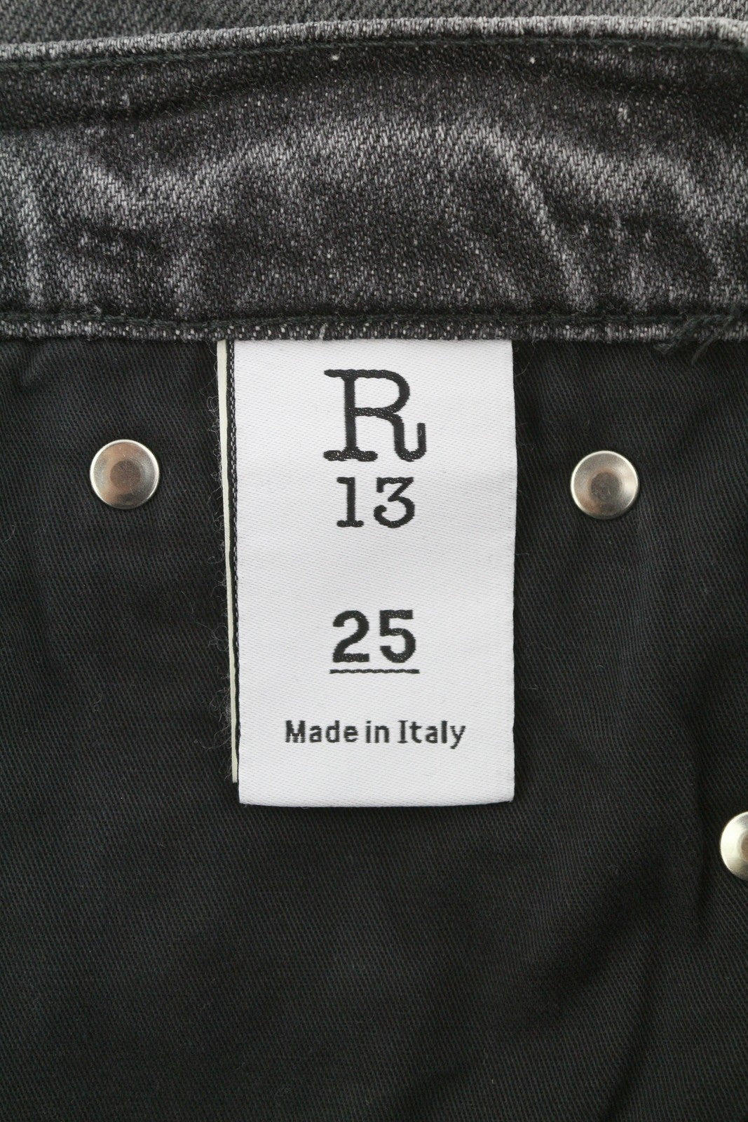 R13 Boyfriend moteriški džinsai 25 Vintage pilki skalbti išblukę plėšyti džinsai 