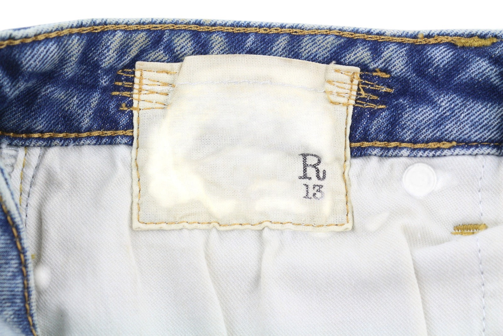 R13 Kick Fit moteriški džinsai 25 Kelly Stretch skalbti išblukę trumpinti iki kulkšnių RRP 699 € 