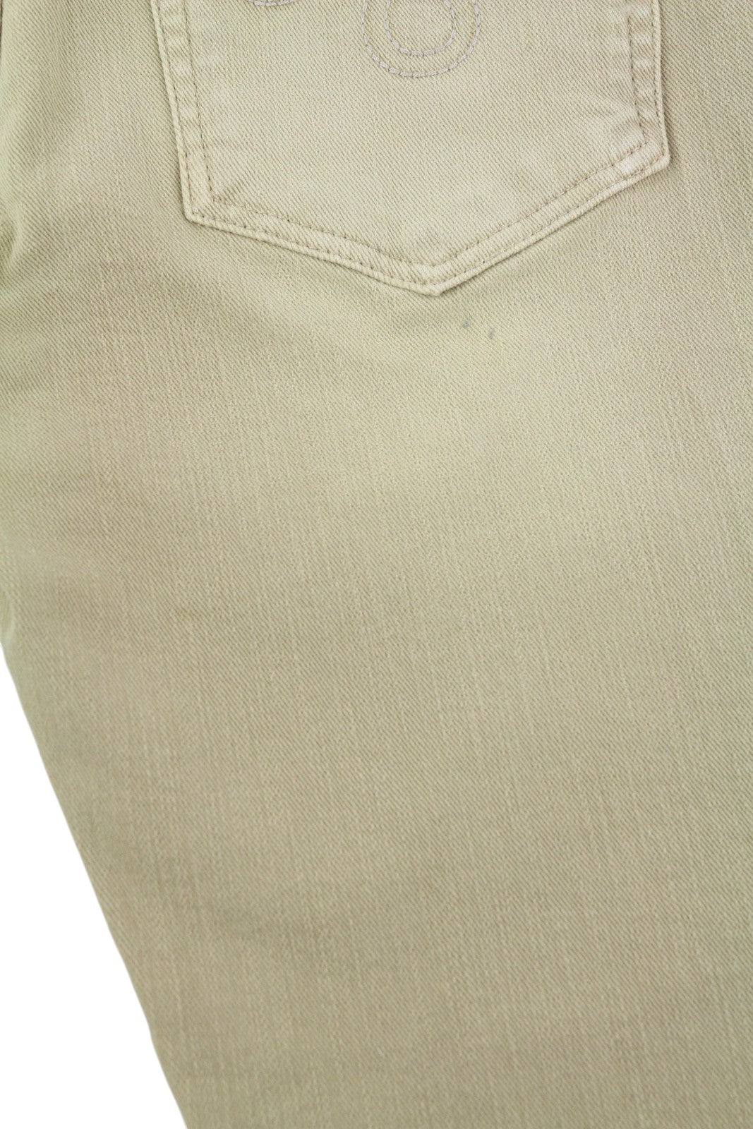 R13 berniukiški tiesūs moteriški džinsai, 28 chaki spalvos, tamprūs, trumpi, šviesiai džinsiniai, iki kulkšnių, rekomenduojama kaina – 699 € 