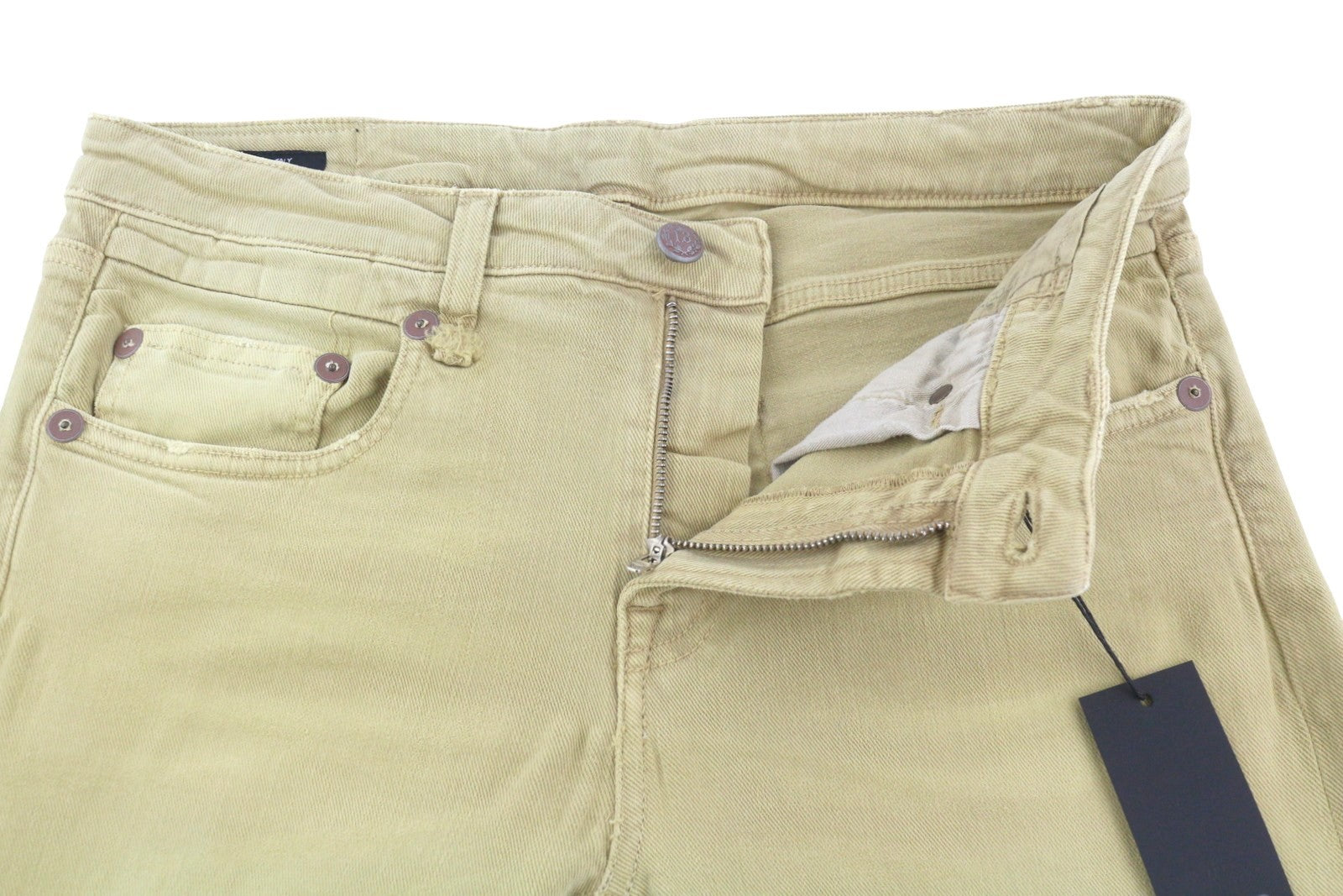 R13 berniukiški tiesūs moteriški džinsai, 29 chaki spalvos, tamprūs, skalbti, laisvalaikio stiliaus, iki kulkšnių, RRP 699 € 