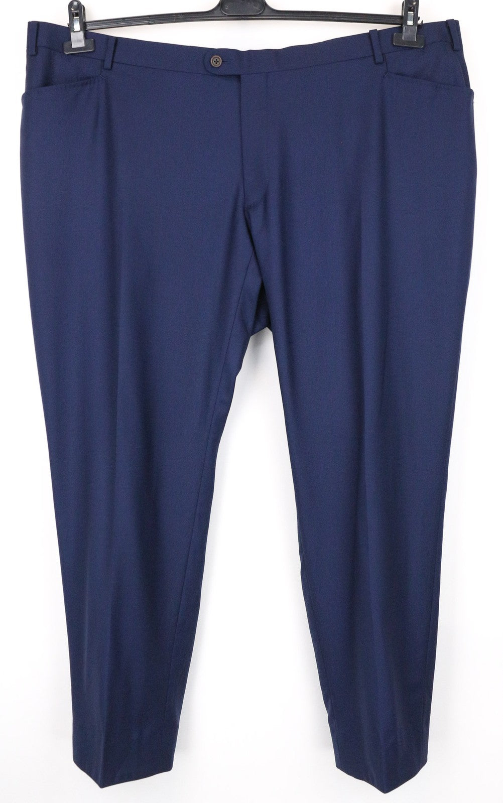 SUITSUPPLY Lazio Men's Trousers UK54S Blue Wool Pleated Front Business Formal