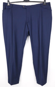 SUITSUPPLY Lazio Men's Trousers UK54S Blue Wool Pleated Front Business Formal