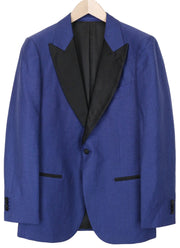 „SUITSUPPLY“ naujas „Verona Tux“ vyriškas švarkas, UK38R, mėlynas, vilnonis, lininis, vienaeilis 