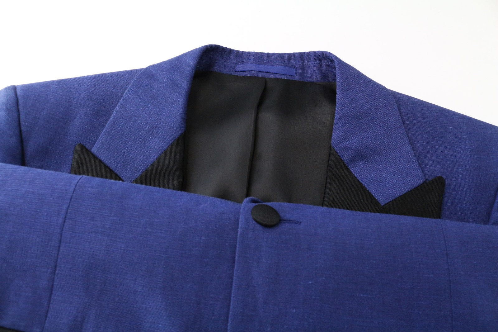 „SUITSUPPLY“ naujas „Verona Tux“ vyriškas švarkas, UK38R, mėlynas, vilnonis, lininis, vienaeilis 