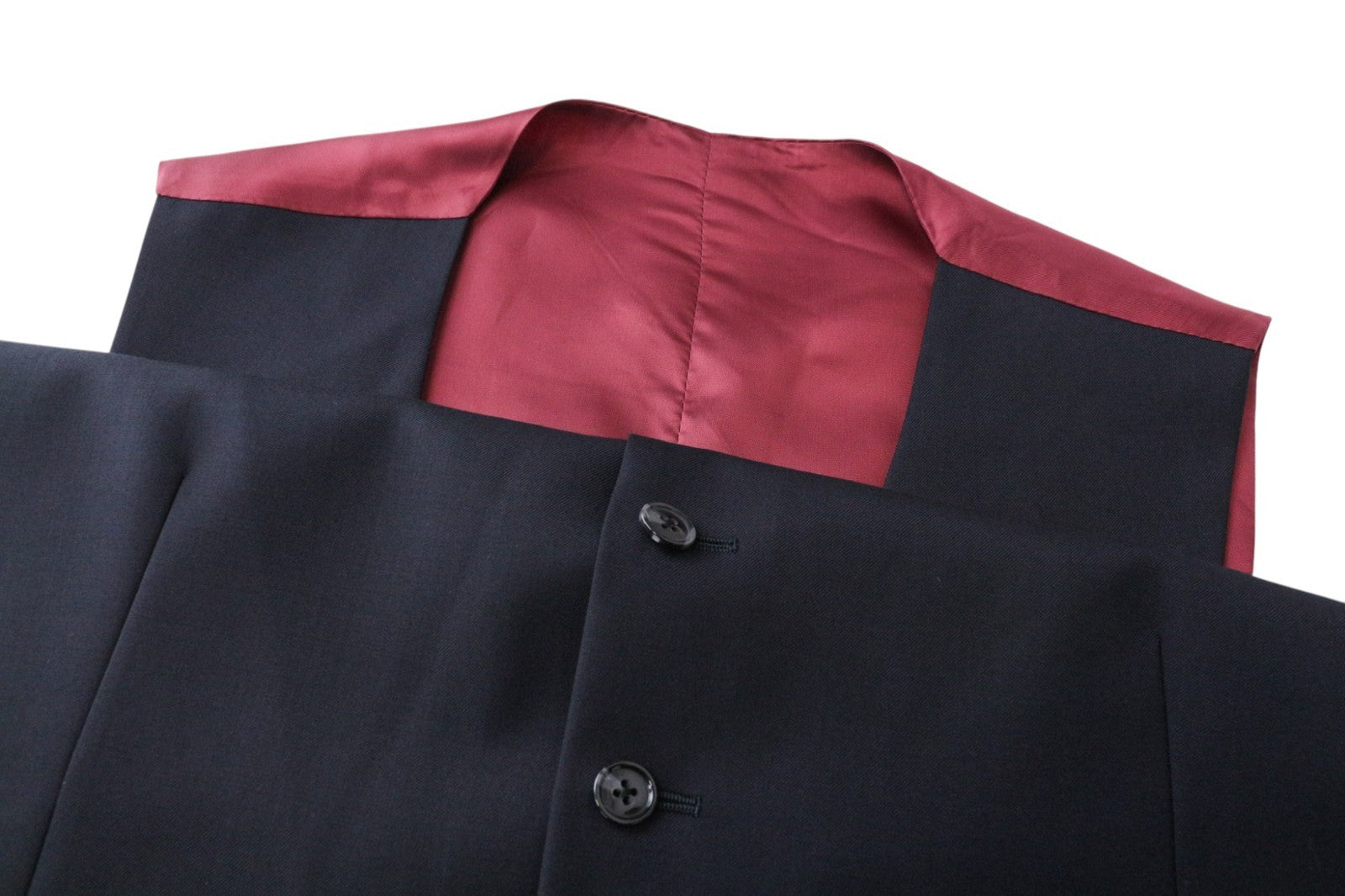 SUITSUPPLY La Spalla vyriškas kostiumas UK42R mėlynas vilnonis, trijų dalių, vienaeilis, klasikinis