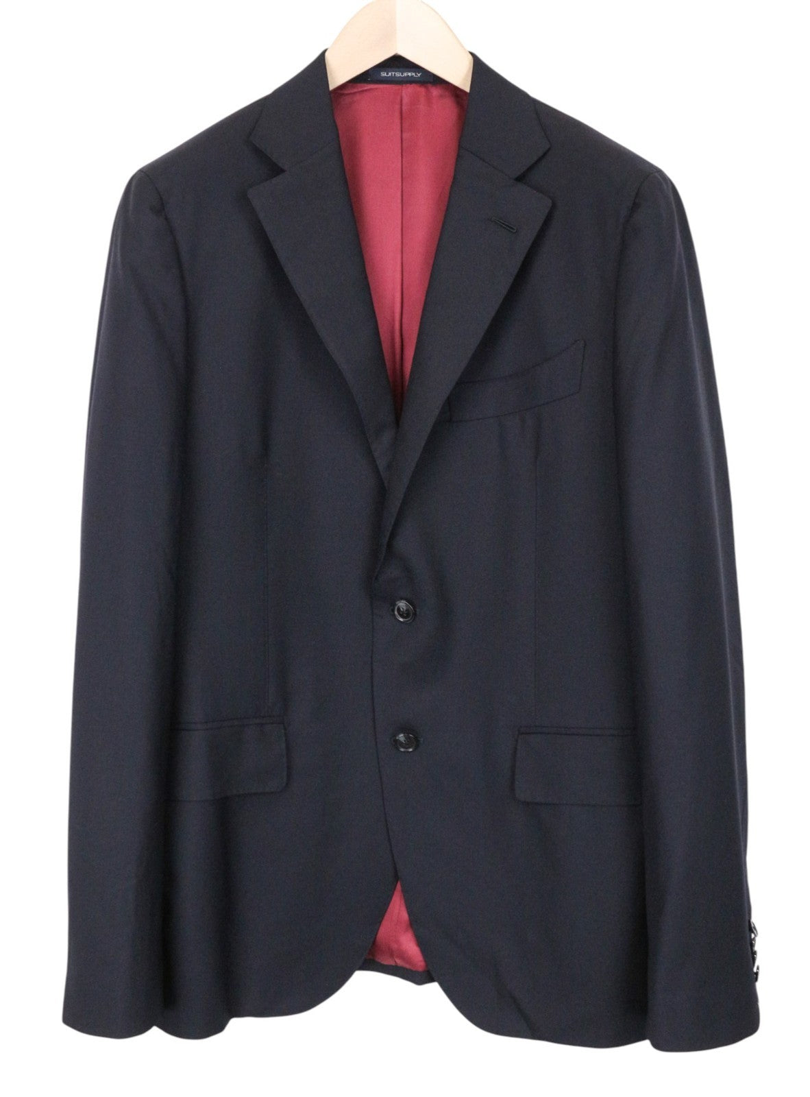 SUITSUPPLY La Spalla vyriškas kostiumas UK42R mėlynas vilnonis, trijų dalių, vienaeilis, klasikinis