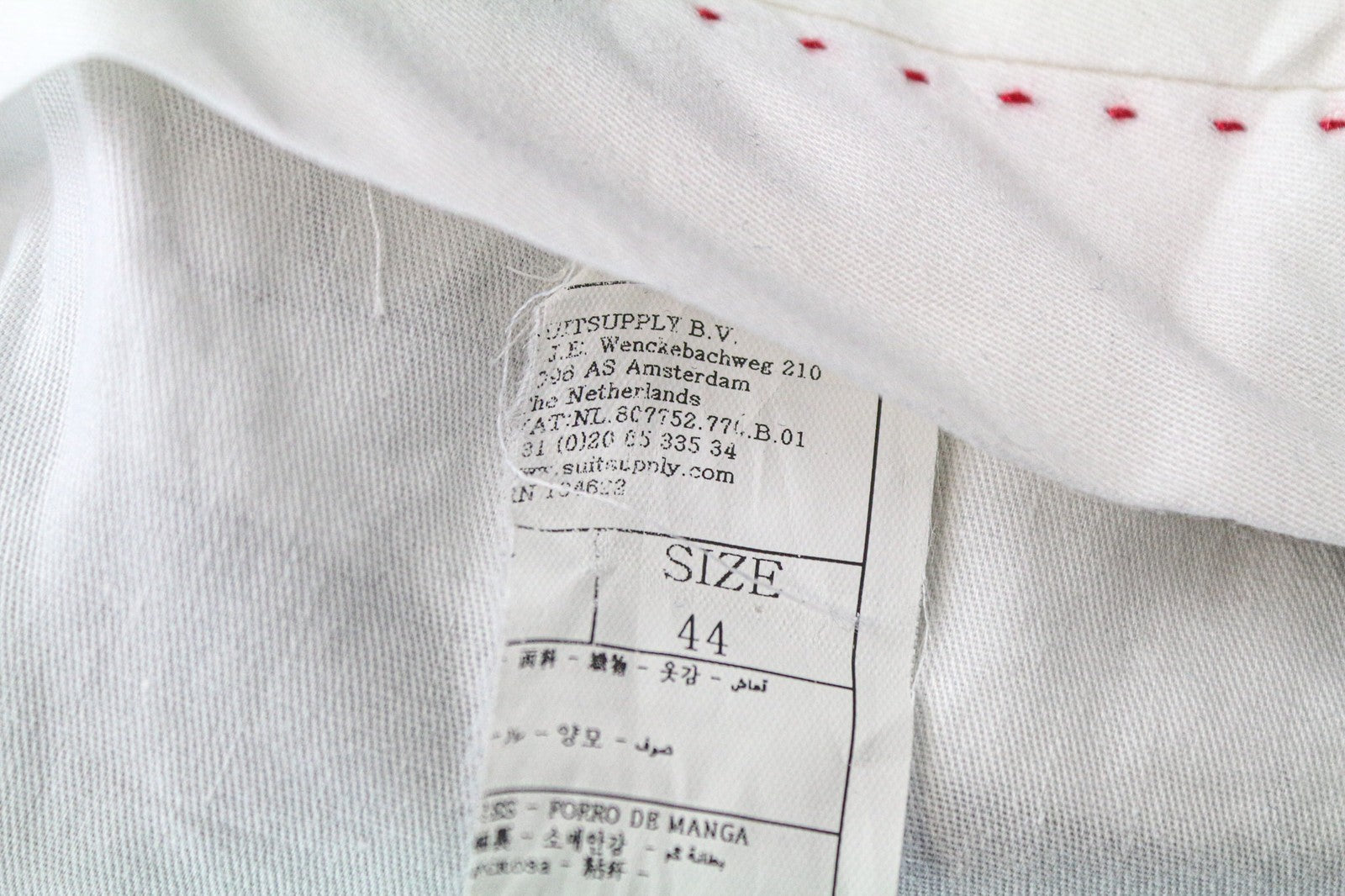 SUITSUPPLY Men's Trousers 44 Blue Checked Pattern Pleated Front Wool Formal