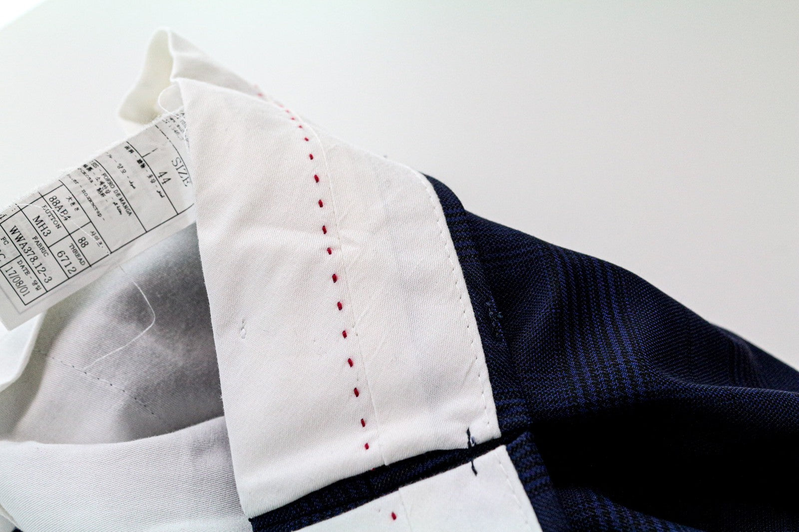 SUITSUPPLY Men's Trousers 44 Blue Checked Pattern Pleated Front Wool Formal