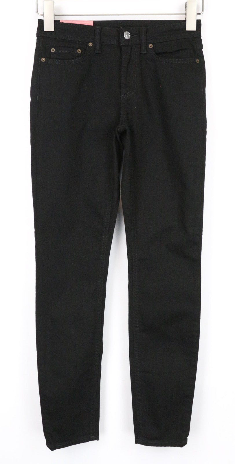 ACNE STUDIOS Bla Konst Women's Jeans W25/L32 Skinny Black 5-Pocket Denim Pants