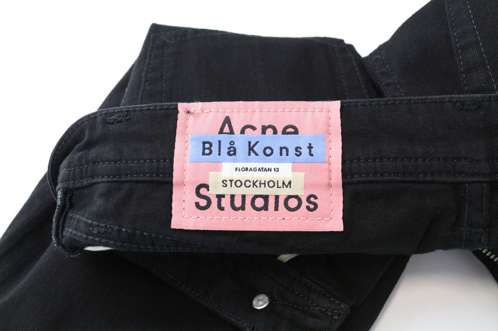ACNE STUDIOS Bla Konst Women's Jeans W25/L32 Skinny Black 5-Pocket Denim Pants