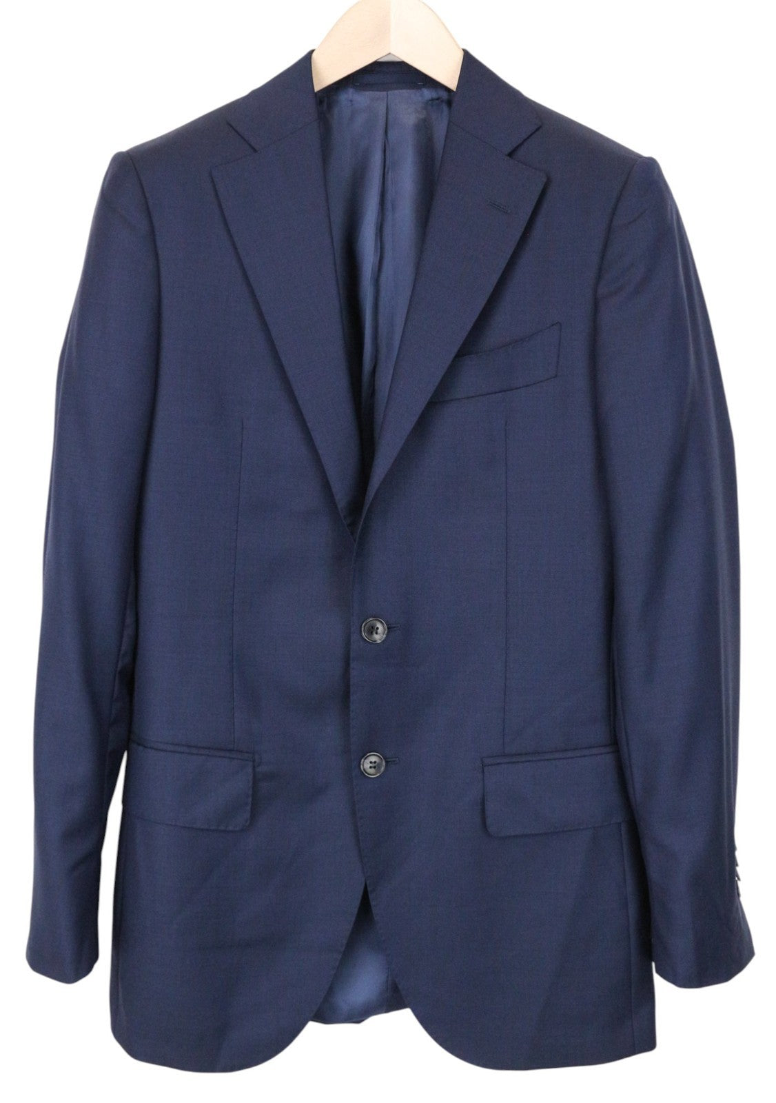 SUITSUPPLY Lazio Men's Suit UK36L Blue Wool 2 Piece Single-Breasted Tailored