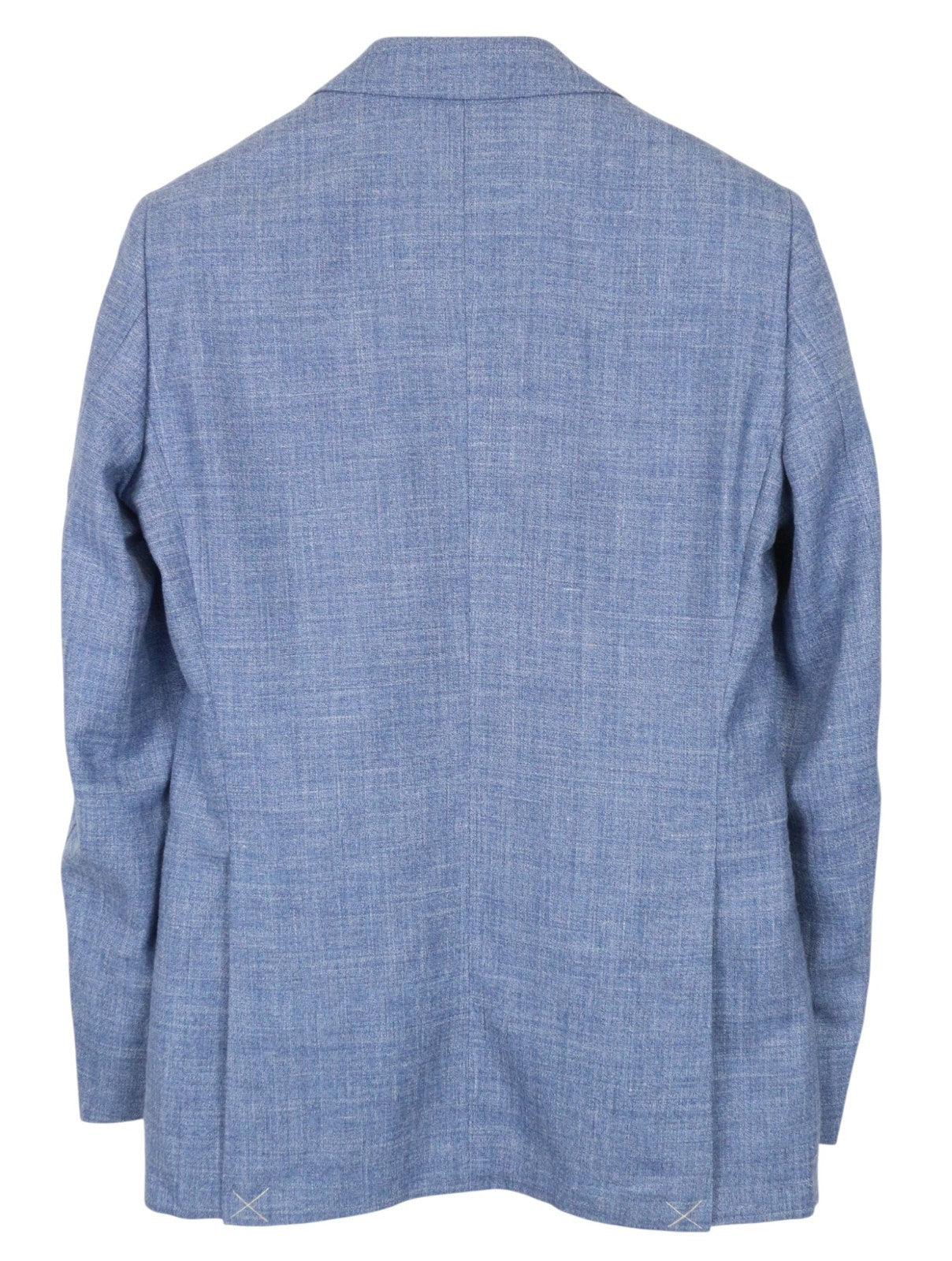 SUITSUPPLY La Spalla Men's Suit UK34R Peak Lapel Blue Wool Silk Linen 2 Piece