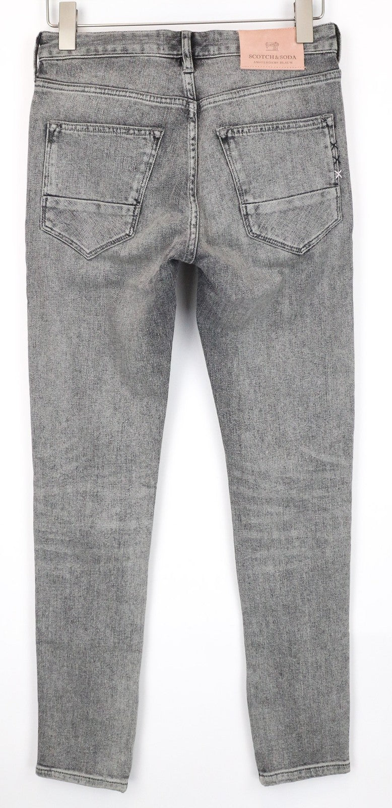 SCOTCH & SODA Skim X Women's Jeans W28/L32 Skinny Grey Cotton Ripped Knee