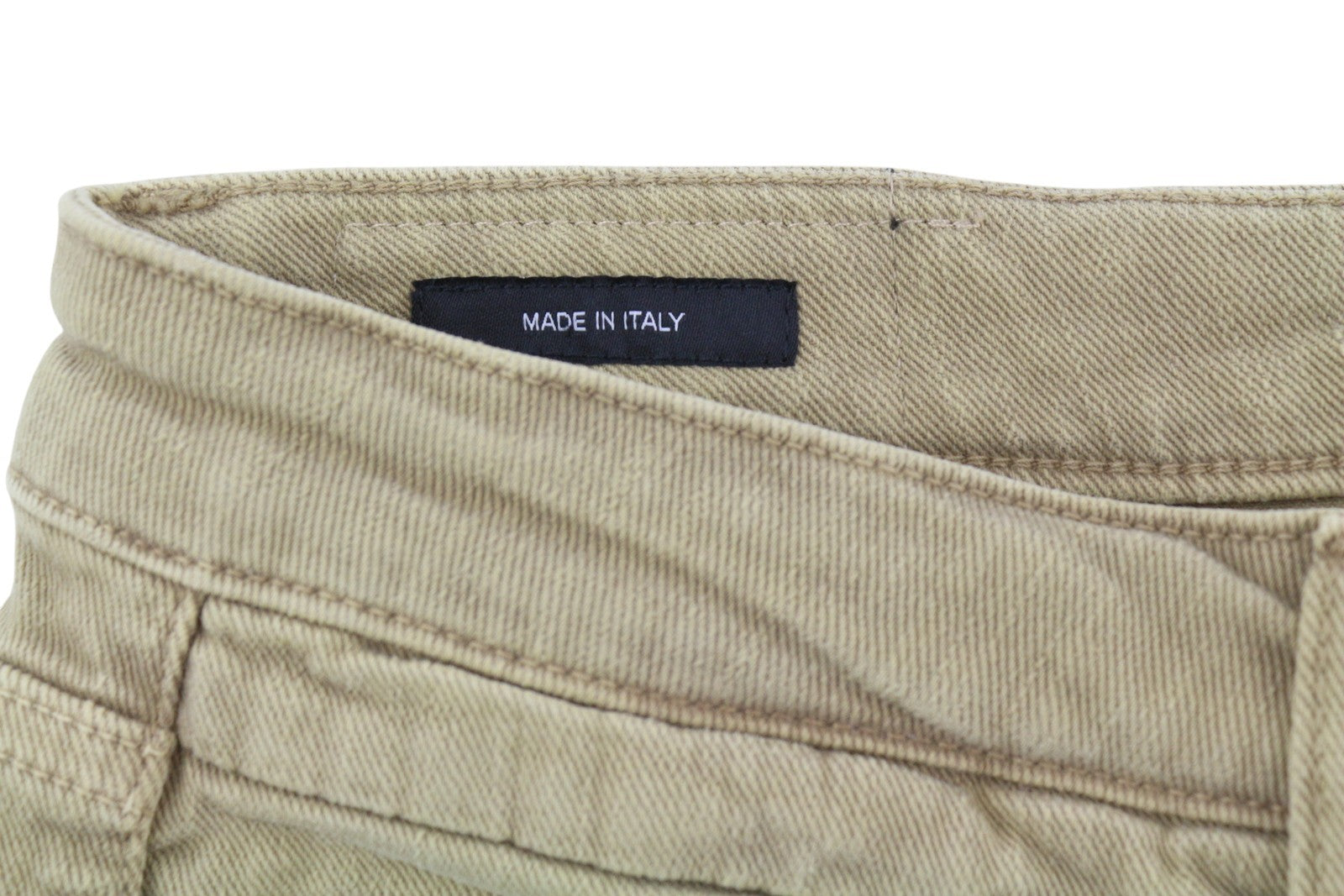 R13 Boy Straight Women Jeans 29 Khaki Stretchy Faded Ankle Length Casual RRP€699