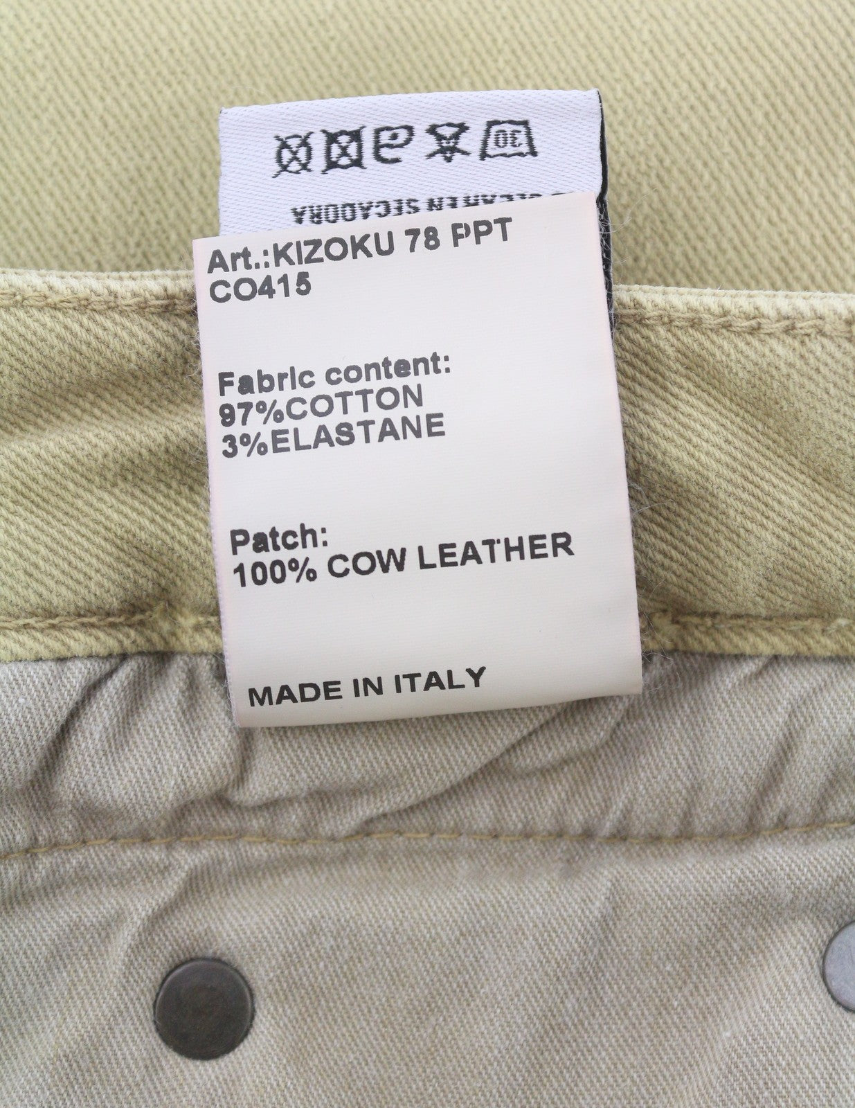 R13 Boy Straight Women Jeans 28 Khaki Stretchy Denim Cropped Pockets RRP€699