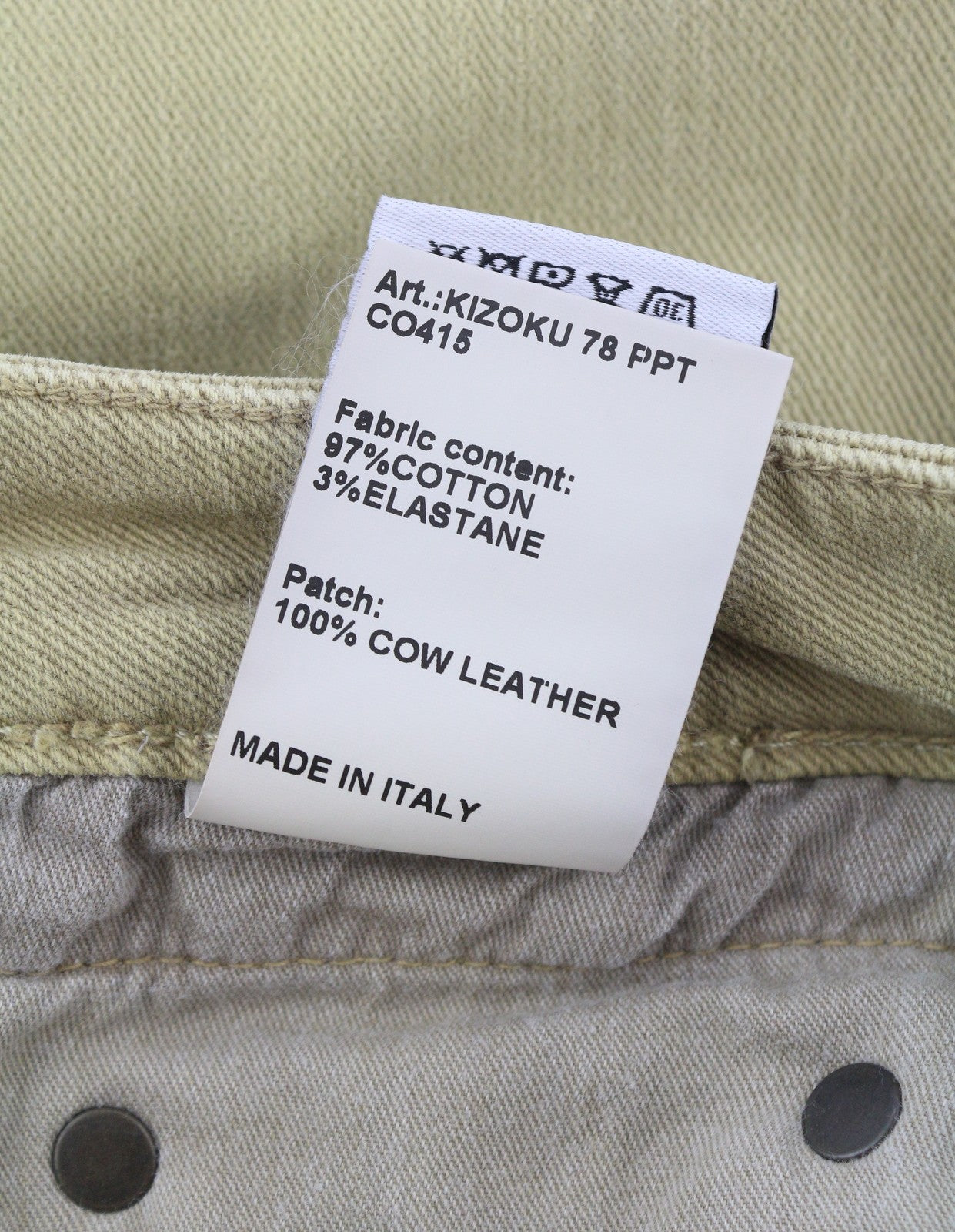 R13 Boy Straight Women Jeans 28 Khaki Stretch Denim Cropped Pockets RRP€699