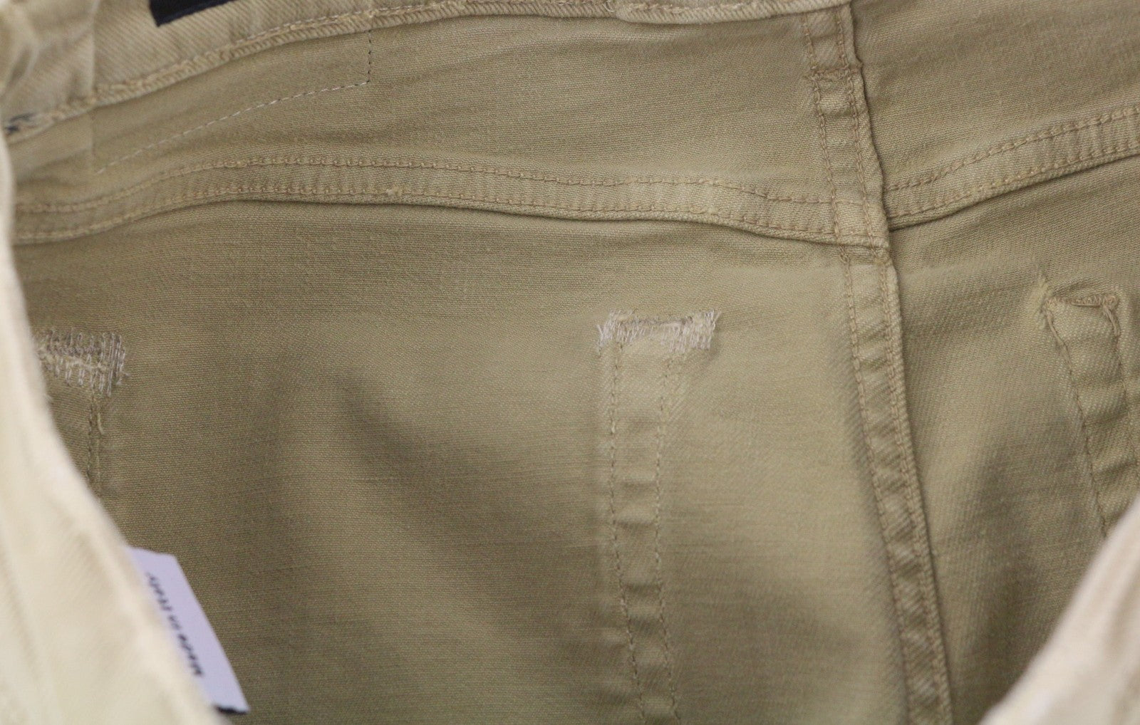 R13 Boy Straight Women Jeans 28 Khaki Stretchy Faded Ankle Length Casual RRP€699