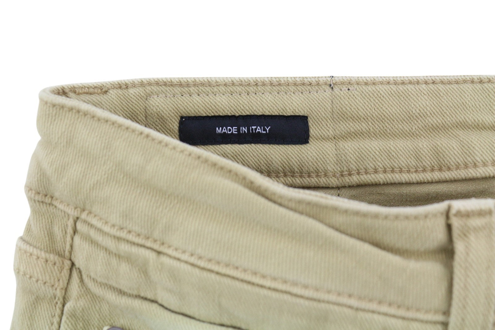 R13 Boy Straight Women Jeans 26 Khaki Stretchy Faded Cropped Casual RRP€699