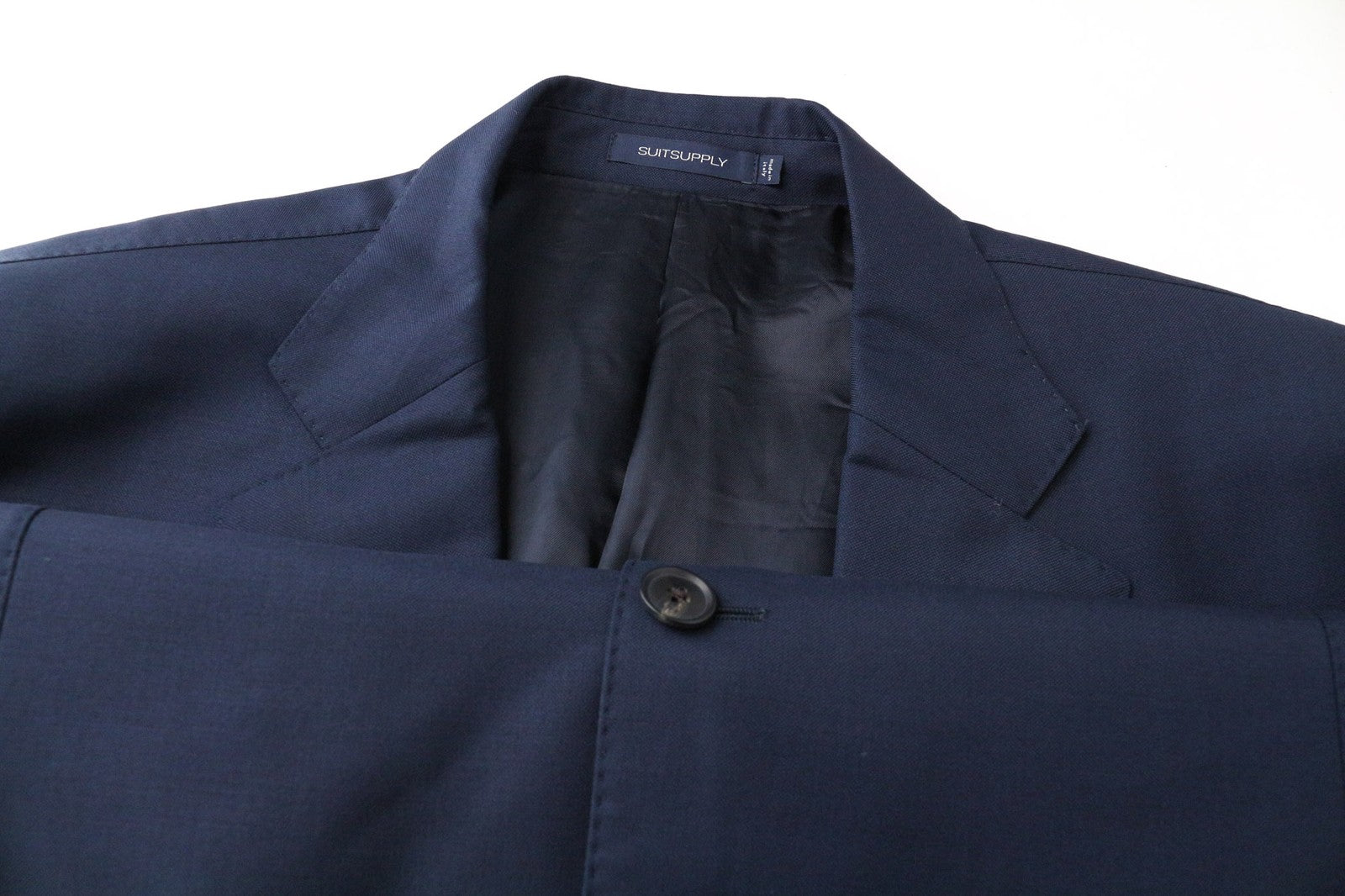 SUITSUPPLY vyriškas švarkas ~UK36R tamsiai mėlynas plonas melanžas, grynos vilnos, S110s, daugiametis 