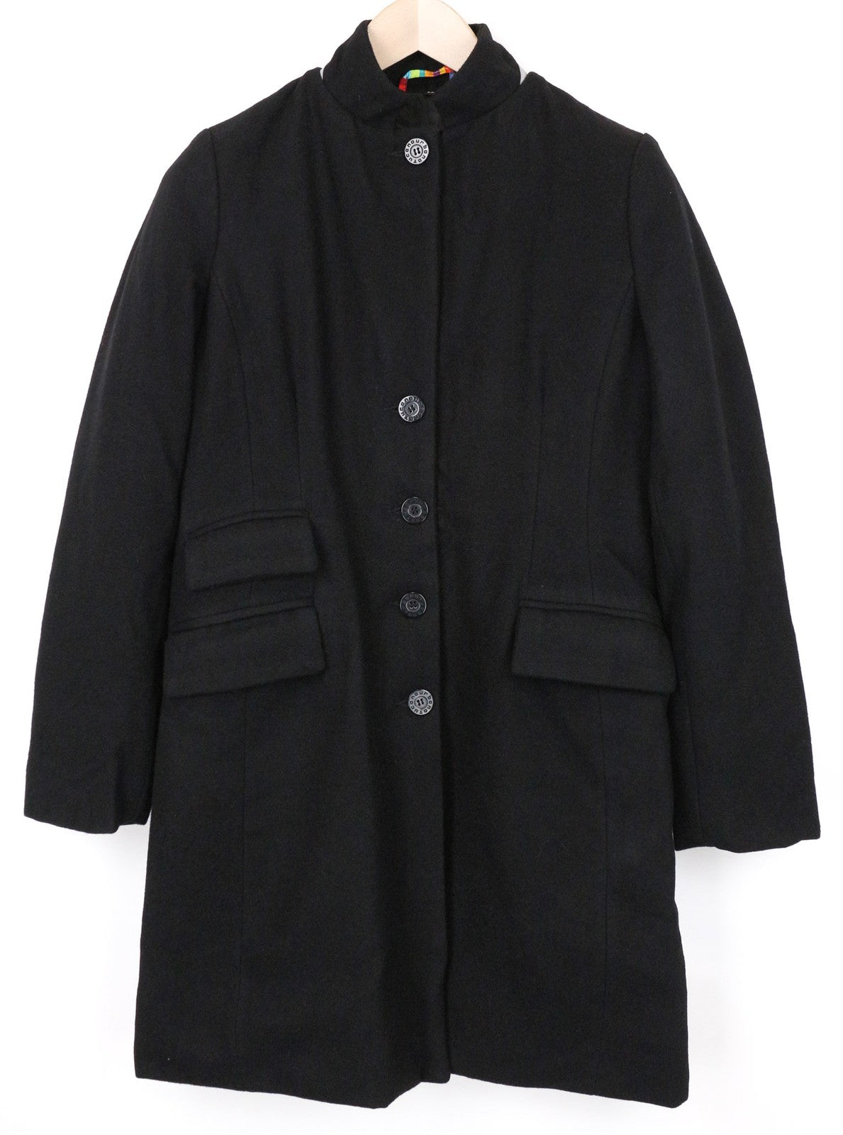 TUCANO URBANO New Carmen Women's Coat IT42 Black Wool Blend Windproof Biker