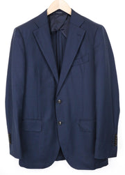 SUITSUPPLY La Spalla Men's Blazer UK42L Slim Bird's Eye Blue Wool S130s Check