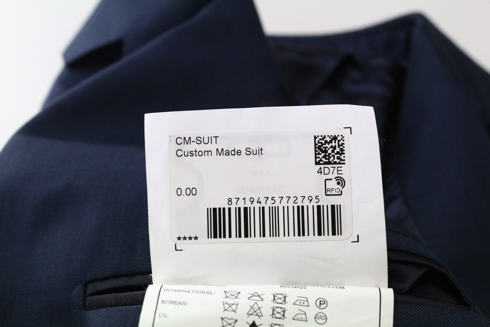 SUITSUPPLY La Spalla Men's Blazer UK42L Slim Bird's Eye Blue Wool S130s Check