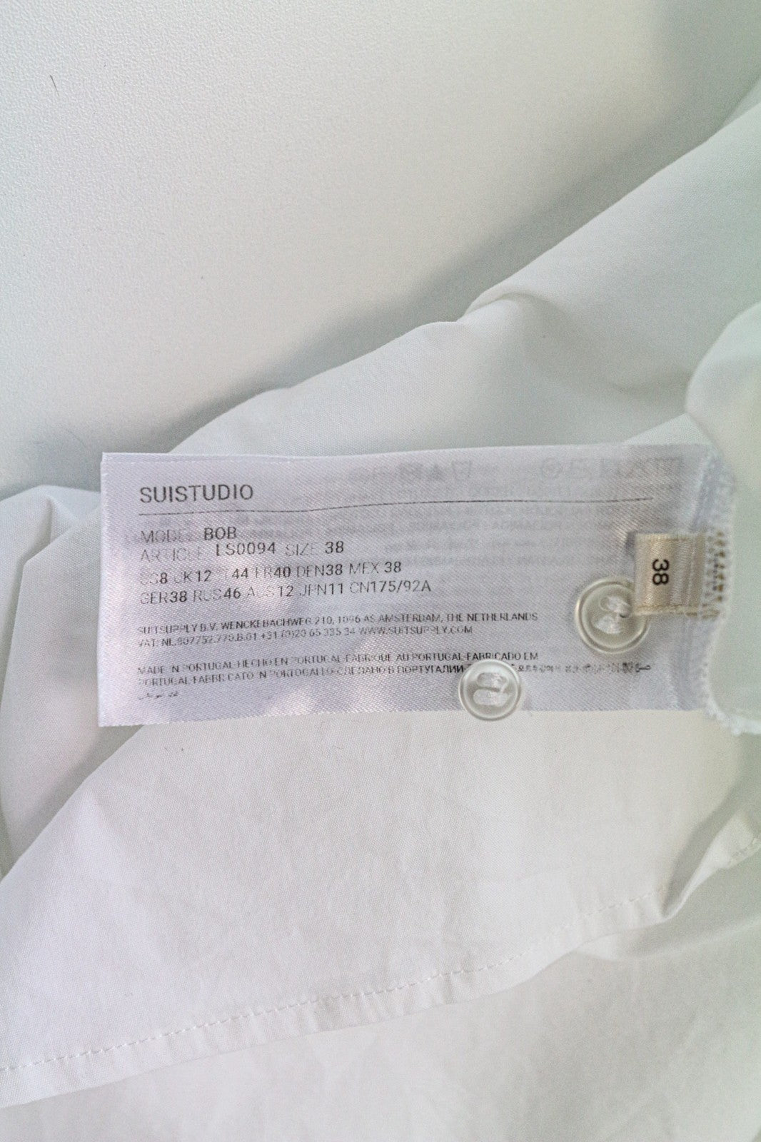 SUISTUDIO Bob moteriški marškinėliai, UK12, balti, ploni, atvirais pečiais, tamprios medvilnės palaidinės su valties formos iškirpte. 