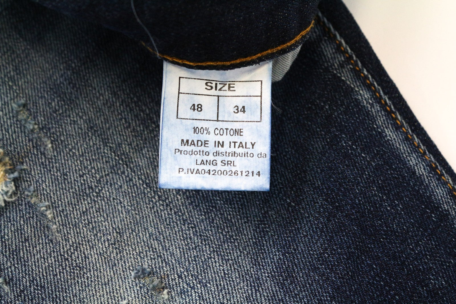 TAKESHY KUROSAWA vyriški džinsai W34, dirbtinai mėlyni, skalbtos, ploni, grynos medvilnės 