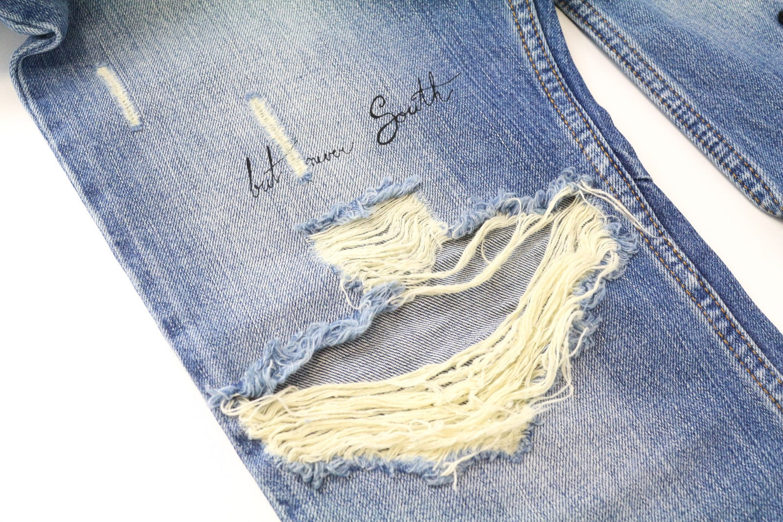 SCOTCH &amp; SODA Fleet vyriški džinsai W29/L34 3D anti-fit mėlyni, dažyti su defektais ant... 