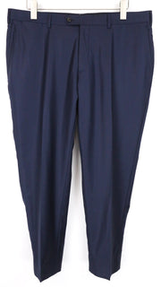 SUITSUPPLY Brescia Men's Trousers UK40S Slim Wool Blue Twill Flat Front Pants