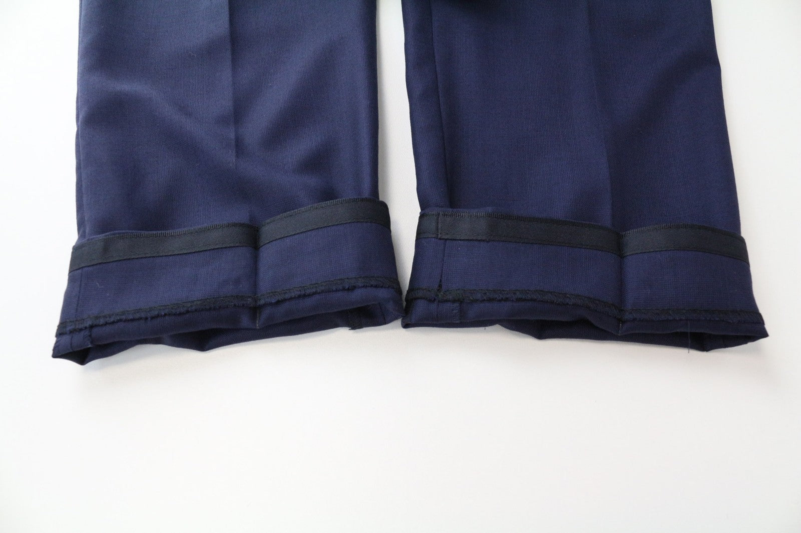 SUITSUPPLY Hartford Men's Trousers UK42R Slim Blue Glen Check Wool Flat Front