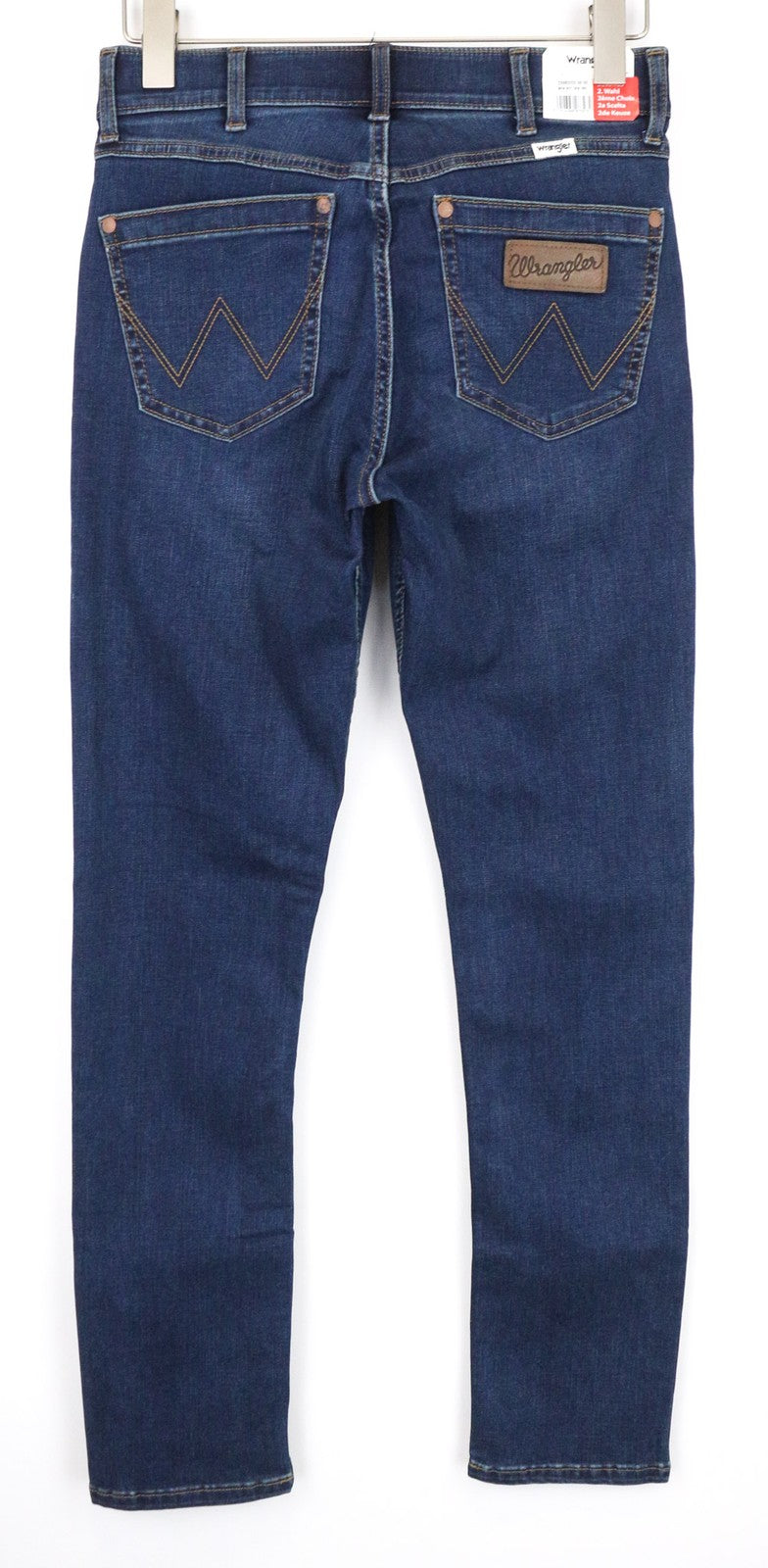 WRANGLER Larston Men's Jeans W29/L32 Slim Dark Blue Tapered Stretch Zipped