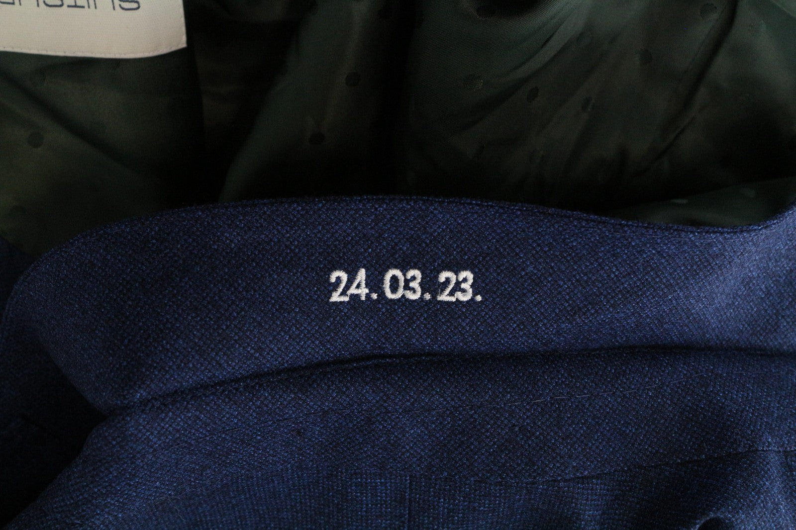 SUITSUPPLY La Spalla Men's Suit UK36S Mid Blue Slim 2-Piece Wool S120s Melange