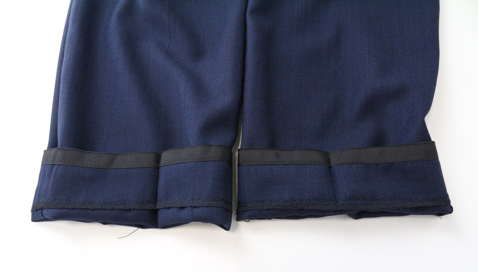 SUITSUPPLY Brescia Men's Trousers UK40L Slim Blue Melange Wool Flat Front