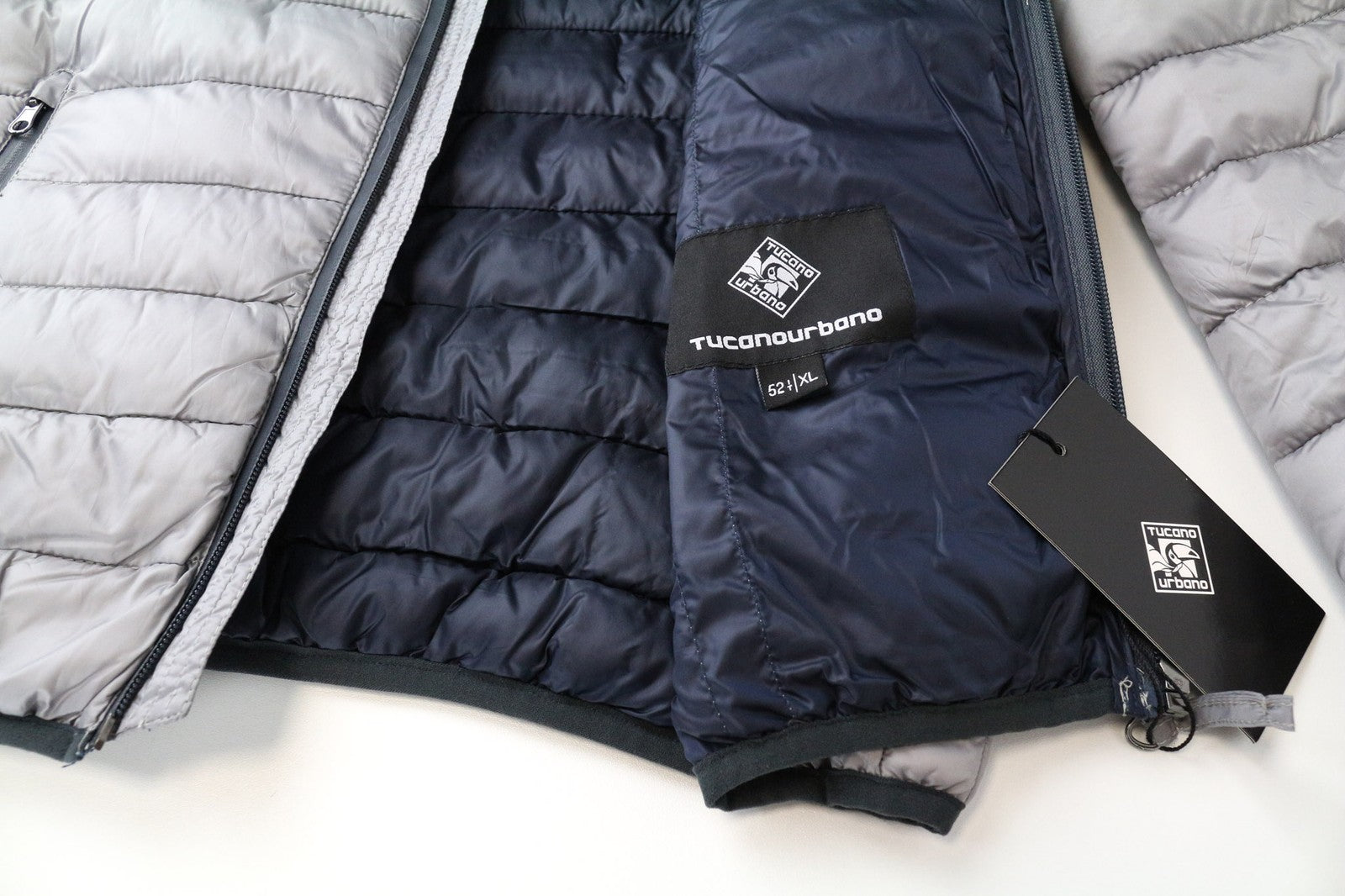 TUCANO URBANO moteriška pūsta motociklininko striukė su gobtuvu, pilka, IT52 