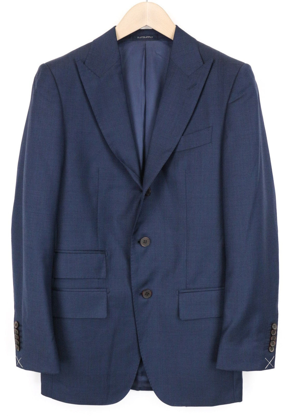 SUITSUPPLY Washington Men's Blazer UK36R Blue Wool Super 110's Slim